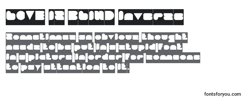 Review of the LOVE IS BLIND Inverse Font