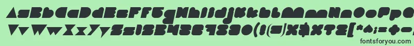 fuente LOVE IS BLIND Italic – Fuentes Negras Sobre Fondo Verde
