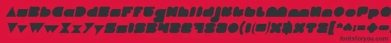 fuente LOVE IS BLIND Italic – Fuentes Negras Sobre Fondo Rojo