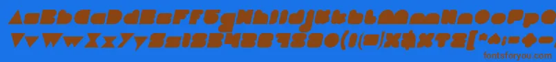 LOVE IS BLIND Italic Font – Brown Fonts on Blue Background