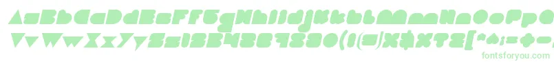 Czcionka LOVE IS BLIND Italic – zielone czcionki