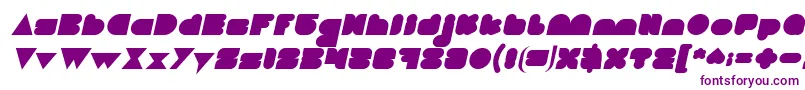 LOVE IS BLIND Italic Font – Purple Fonts on White Background