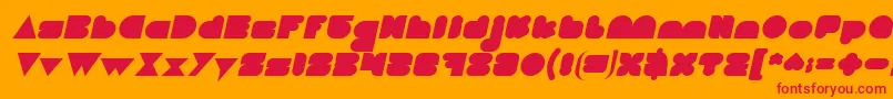LOVE IS BLIND Italic Font – Red Fonts on Orange Background