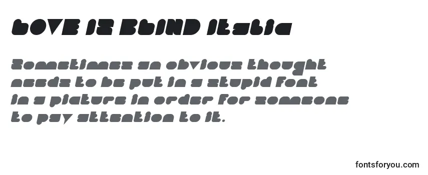 Review of the LOVE IS BLIND Italic Font