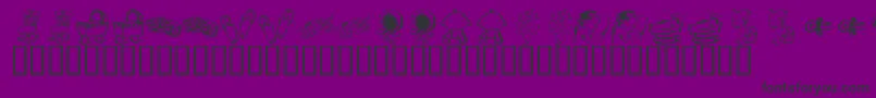 More about KrBabyLove Font KrBabyLove Font – Black Fonts on Purple Background