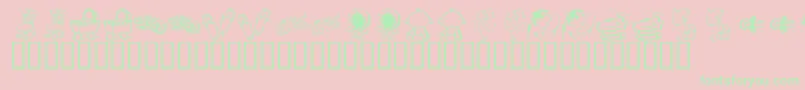KrBabyLove Font – Green Fonts on Pink Background
