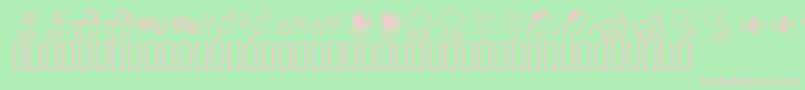 KrBabyLove Font – Pink Fonts on Green Background