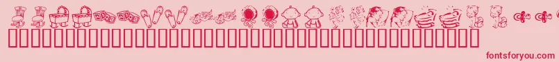KrBabyLove Font – Red Fonts on Pink Background