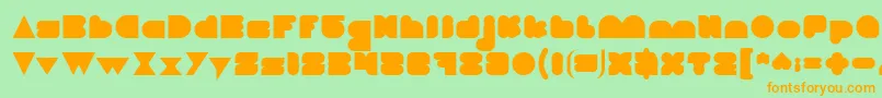 LOVE IS BLIND Light Font – Orange Fonts on Green Background