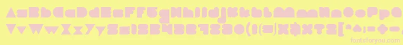 LOVE IS BLIND Light Font – Pink Fonts on Yellow Background