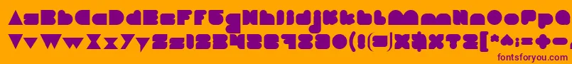 LOVE IS BLIND Light Font – Purple Fonts on Orange Background