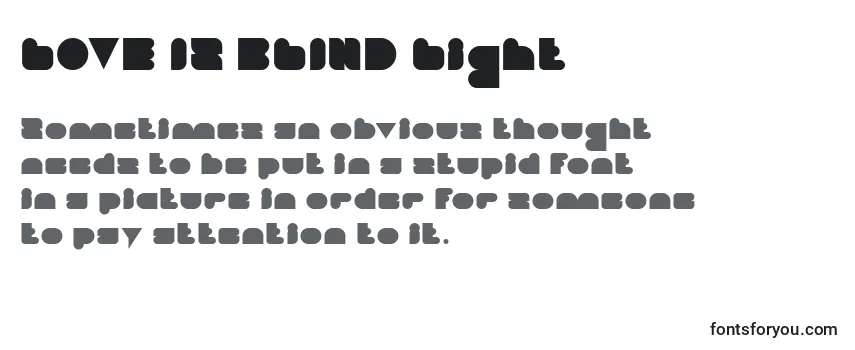 Review of the LOVE IS BLIND Light Font