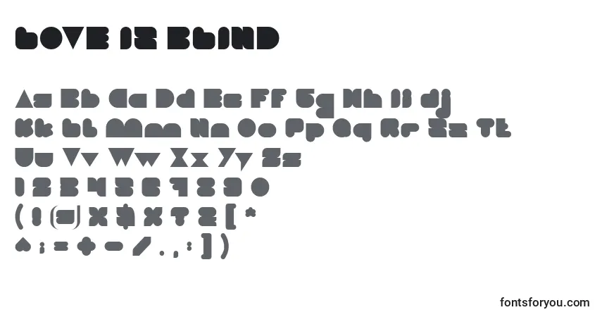 LOVE IS BLIND Font – alphabet, numbers, special characters