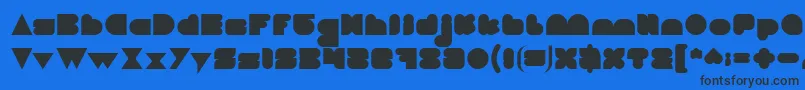 LOVE IS BLIND Font – Black Fonts on Blue Background
