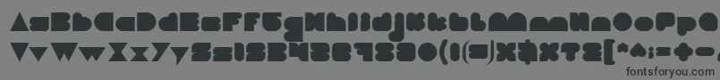 LOVE IS BLIND-Schriftart – Schwarze Schriften auf grauem Hintergrund