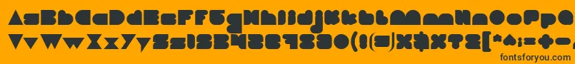 LOVE IS BLIND Font – Black Fonts on Orange Background