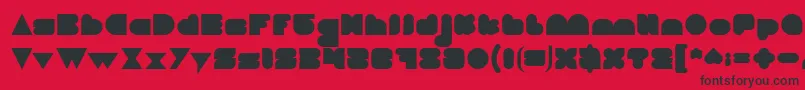 fuente LOVE IS BLIND – Fuentes Negras Sobre Fondo Rojo