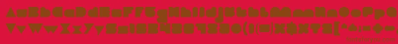 Police LOVE IS BLIND – polices brunes sur fond rouge