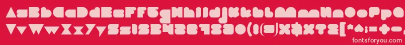 LOVE IS BLIND Font – Pink Fonts on Red Background