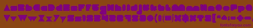 LOVE IS BLIND Font – Purple Fonts on Brown Background