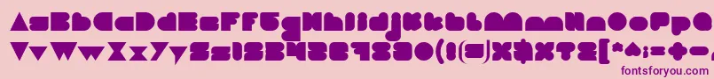 LOVE IS BLIND-Schriftart – Violette Schriften auf rosa Hintergrund