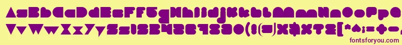 LOVE IS BLIND Font – Purple Fonts on Yellow Background