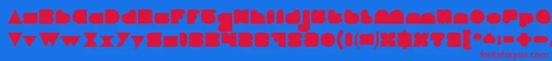 LOVE IS BLIND Font – Red Fonts on Blue Background
