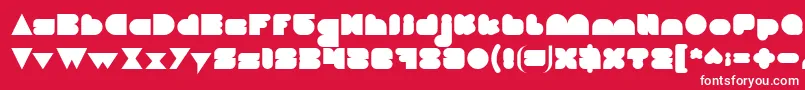 LOVE IS BLIND Font – White Fonts on Red Background