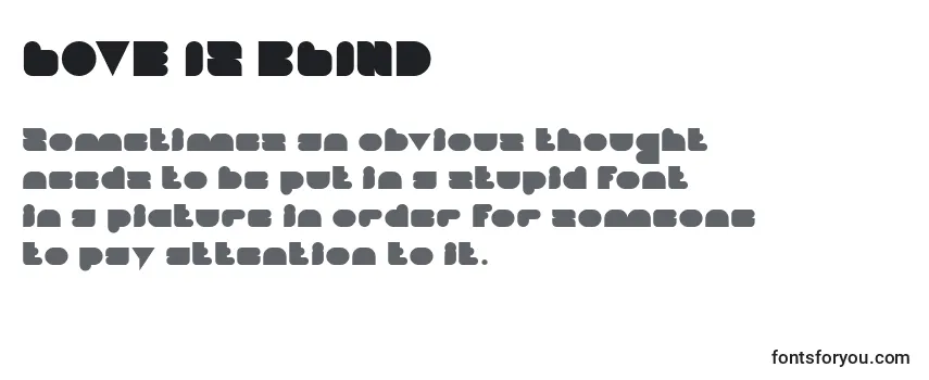 Review of the LOVE IS BLIND Font