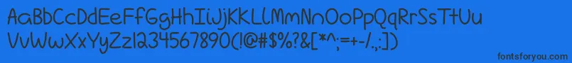 Love Is Complicated Again   Font – Black Fonts on Blue Background