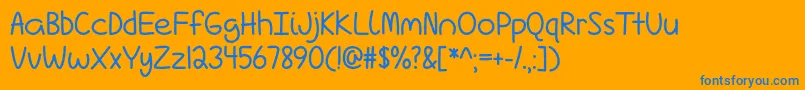 Love Is Complicated Again   Font – Blue Fonts on Orange Background