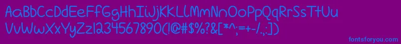 Love Is Complicated Again   Font – Blue Fonts on Purple Background