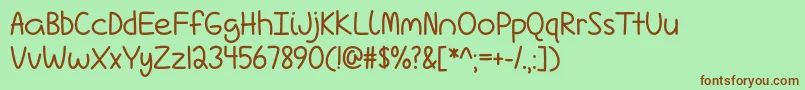 Love Is Complicated Again   Font – Brown Fonts on Green Background