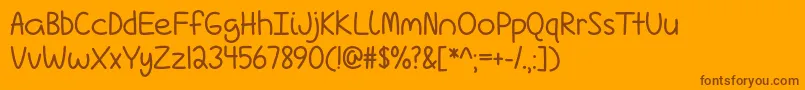 Love Is Complicated Again   Font – Brown Fonts on Orange Background