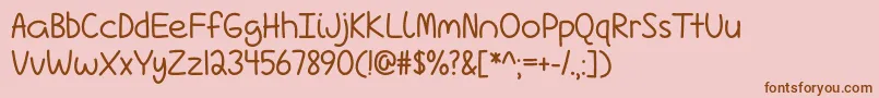 Love Is Complicated Again   Font – Brown Fonts on Pink Background