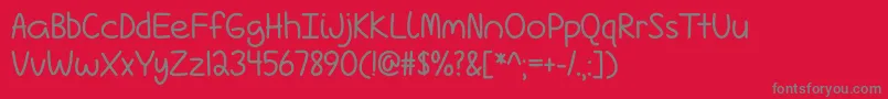 Love Is Complicated Again   Font – Gray Fonts on Red Background