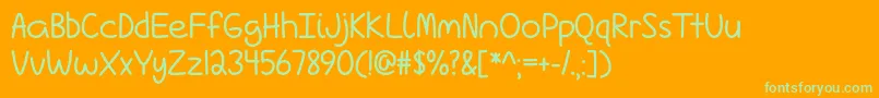 Love Is Complicated Again   Font – Green Fonts on Orange Background