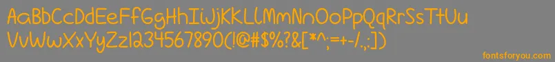 Love Is Complicated Again   Font – Orange Fonts on Gray Background