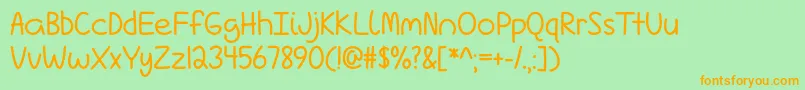 Love Is Complicated Again   Font – Orange Fonts on Green Background