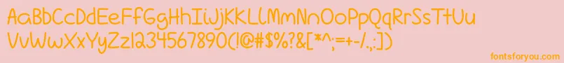 Love Is Complicated Again   Font – Orange Fonts on Pink Background