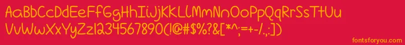 Love Is Complicated Again   Font – Orange Fonts on Red Background