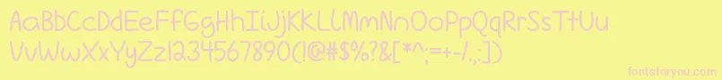 Love Is Complicated Again   Font – Pink Fonts on Yellow Background