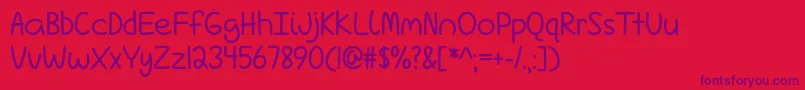 Love Is Complicated Again   Font – Purple Fonts on Red Background
