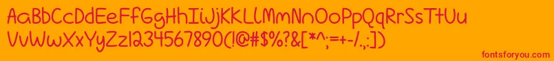 Love Is Complicated Again   Font – Red Fonts on Orange Background