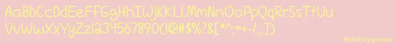 Love Is Complicated Again   Font – Yellow Fonts on Pink Background
