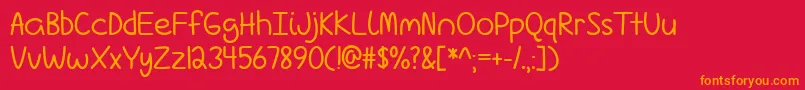 Love Is Complicated Again   Font – Orange Fonts on Red Background