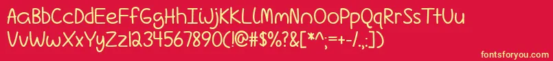 Love Is Complicated Again   Font – Yellow Fonts on Red Background