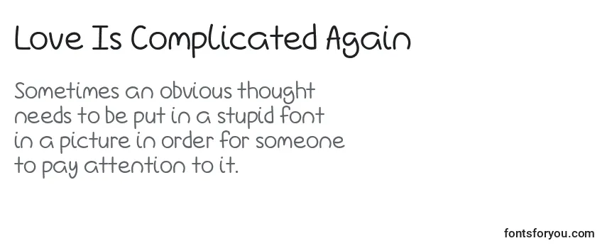 Love Is Complicated Again   (132973) Font