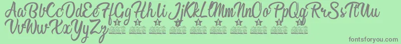 Love is the Antidote Personal Use  Font – Gray Fonts on Green Background