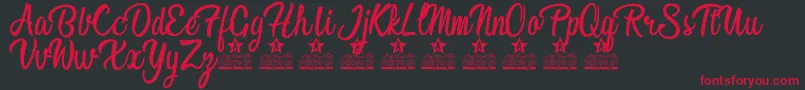 Love is the Antidote Personal Use  Font – Red Fonts on Black Background